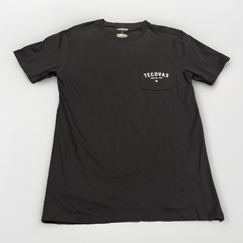 Tecovas Men's Fine Makers Tee T-Shirt Sz: S Black/Bone Supima Cotton